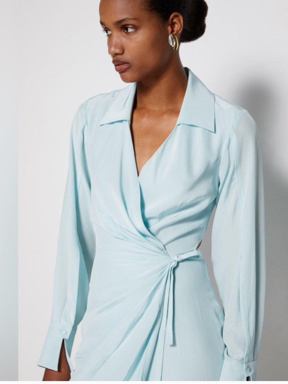 NEW! 2025 Johnathan Simkhai Light Blue Open-Back Dress sz S Reformation